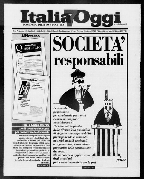 Italia oggi : quotidiano di economia finanza e politica